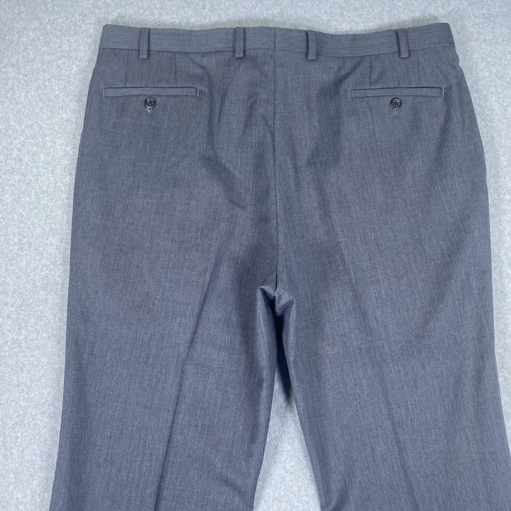 Lauren Ralph Lauren Dress Pants Mens 40x32 Gray Wool Pleated Cuffed Trousers